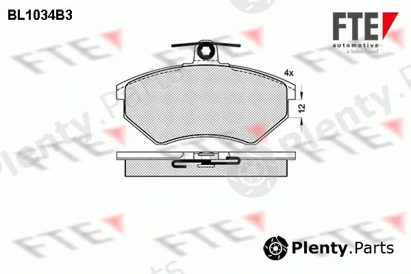 FTE 9010014 — Brake Pad Set, disc brake
