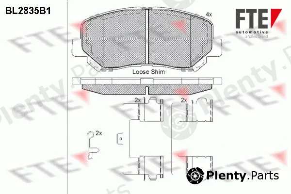FTE BL2835B1 — Brake Pad Set, disc brake