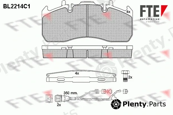 FTE 9500074 — Brake Pad Set, disc brake