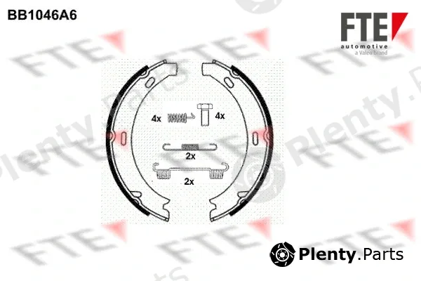 FTE BB1046A6 — Brake Shoe Set, parking brake