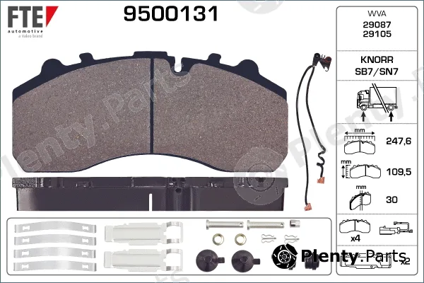 FTE 9500131 — Brake Pad Set, disc brake