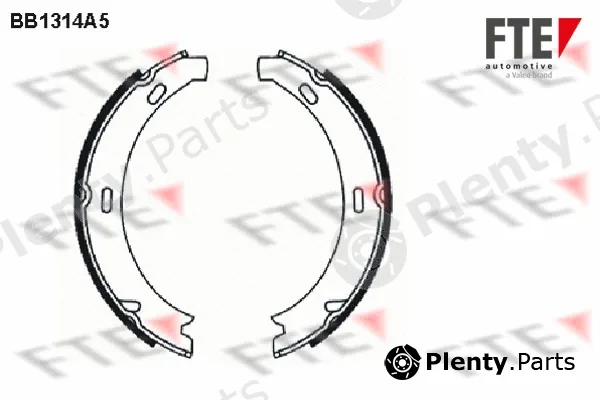 FTE BB1314A5 — Brake Shoe Set, parking brake