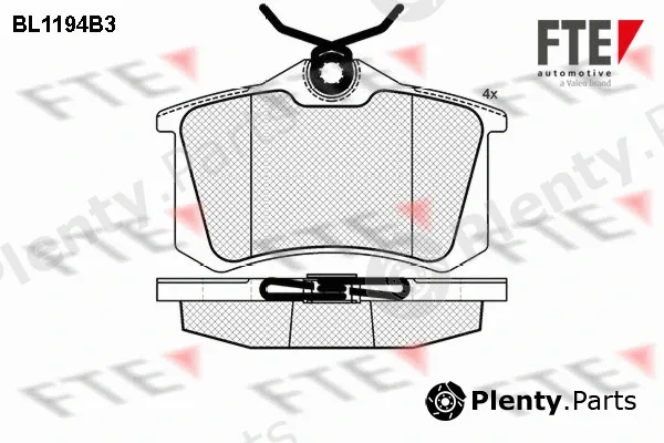 FTE 9010054 — Brake Pad Set, disc brake
