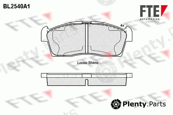 FTE BL2540A1 — Brake Pad Set, disc brake