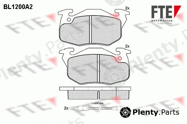 FTE 9010057 — Brake Pad Set, disc brake