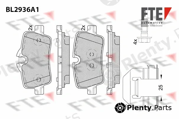 FTE BL2936A1 — Brake Pad Set, disc brake
