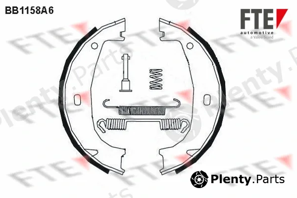FTE BB1158A6 — Brake Shoe Set, parking brake