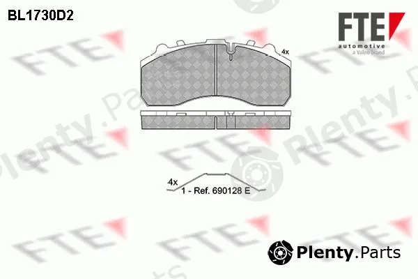 FTE BL1730D2 — Brake Pad Set, disc brake