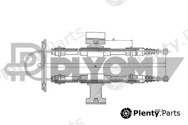 Plyom P761647 — Cable Pull, parking brake