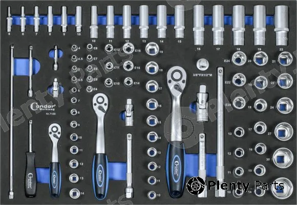 Condor werkzeug 7100 — Socket Wrench Set Socket Set in Foam