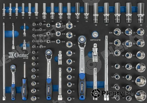 Condor werkzeug 7104 — Socket Wrench Set Socket Set in Foam