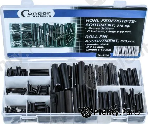 Condor werkzeug 9100 — Assortment, cotter pins Roll Pin Assortment