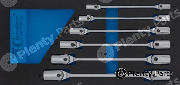Condor werkzeug 7130 — Double Articulated Wrench Set Double Flexible Wrench Set in Foam