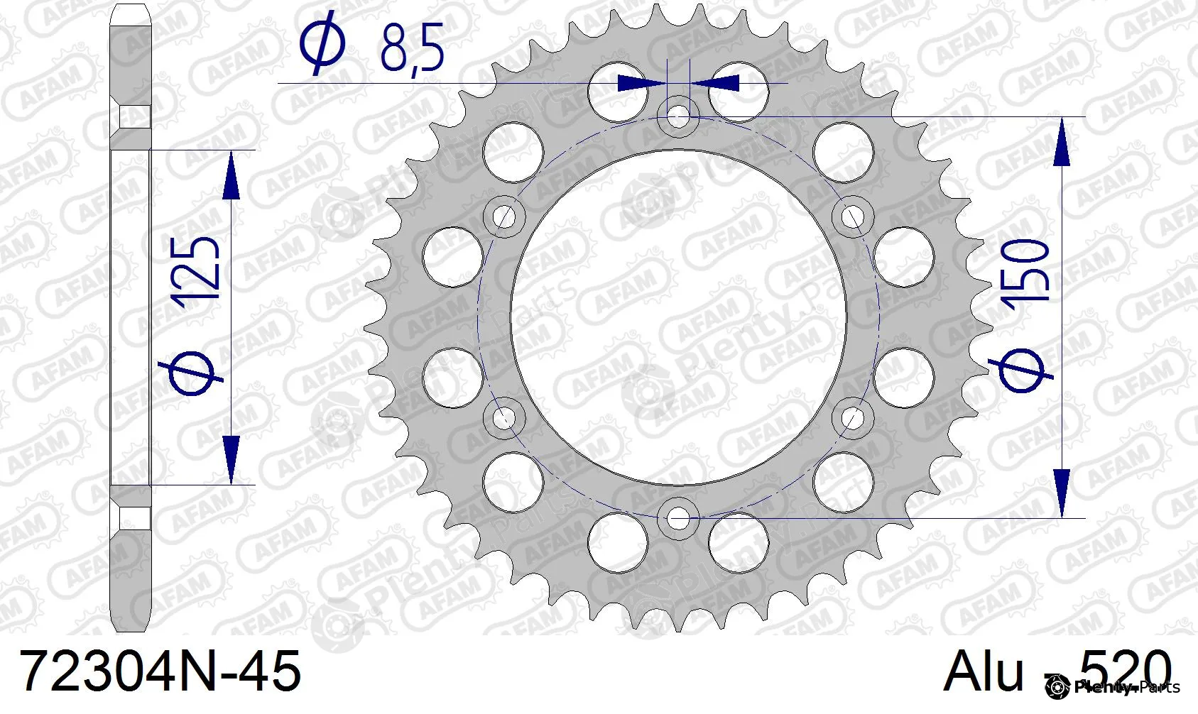 Afam 72304N-45 — Chain Sprocket