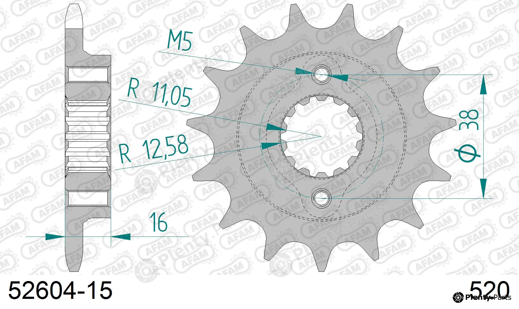 Afam 52604-15 — Chain Sprocket