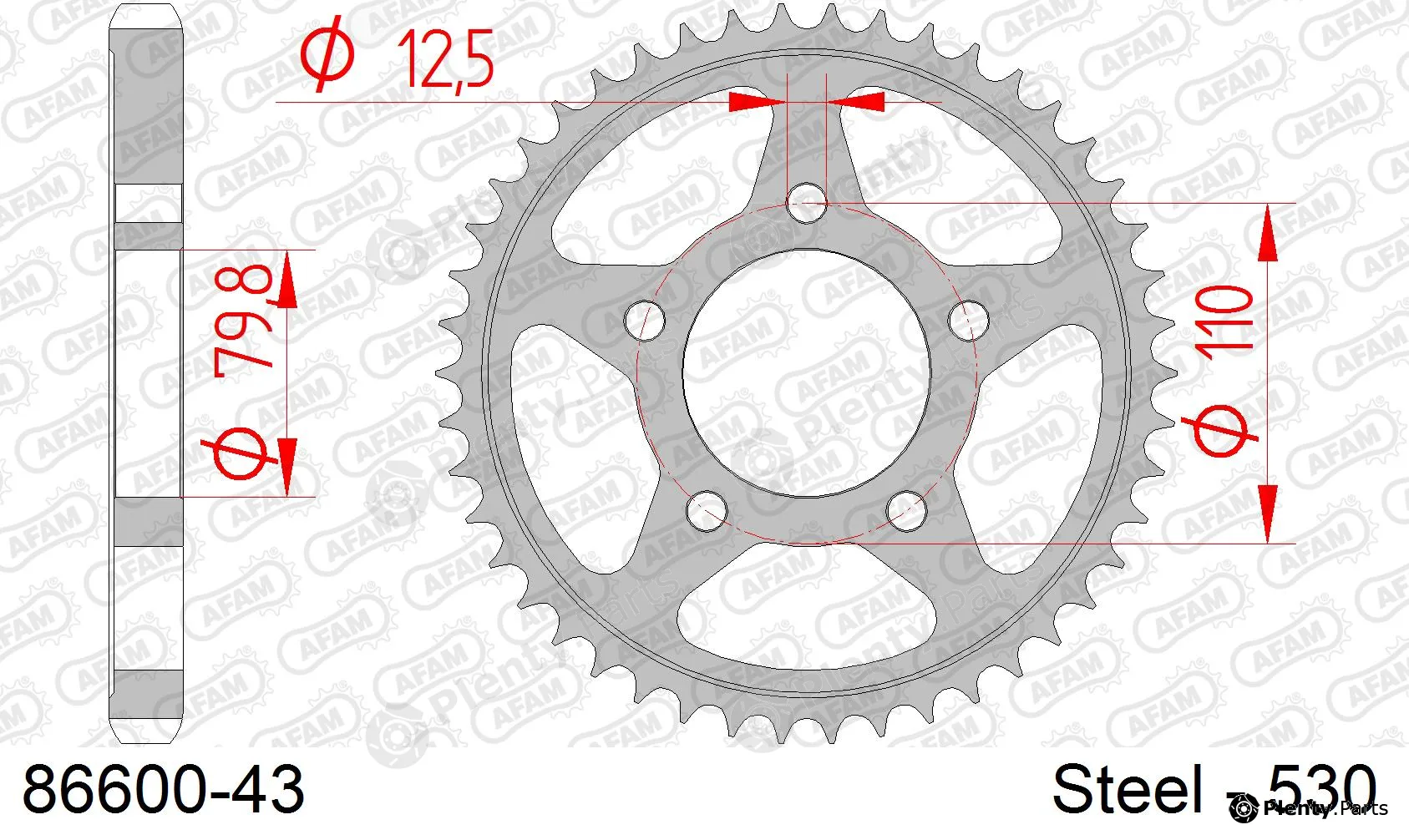 Afam 86600-43 — Chain Sprocket
