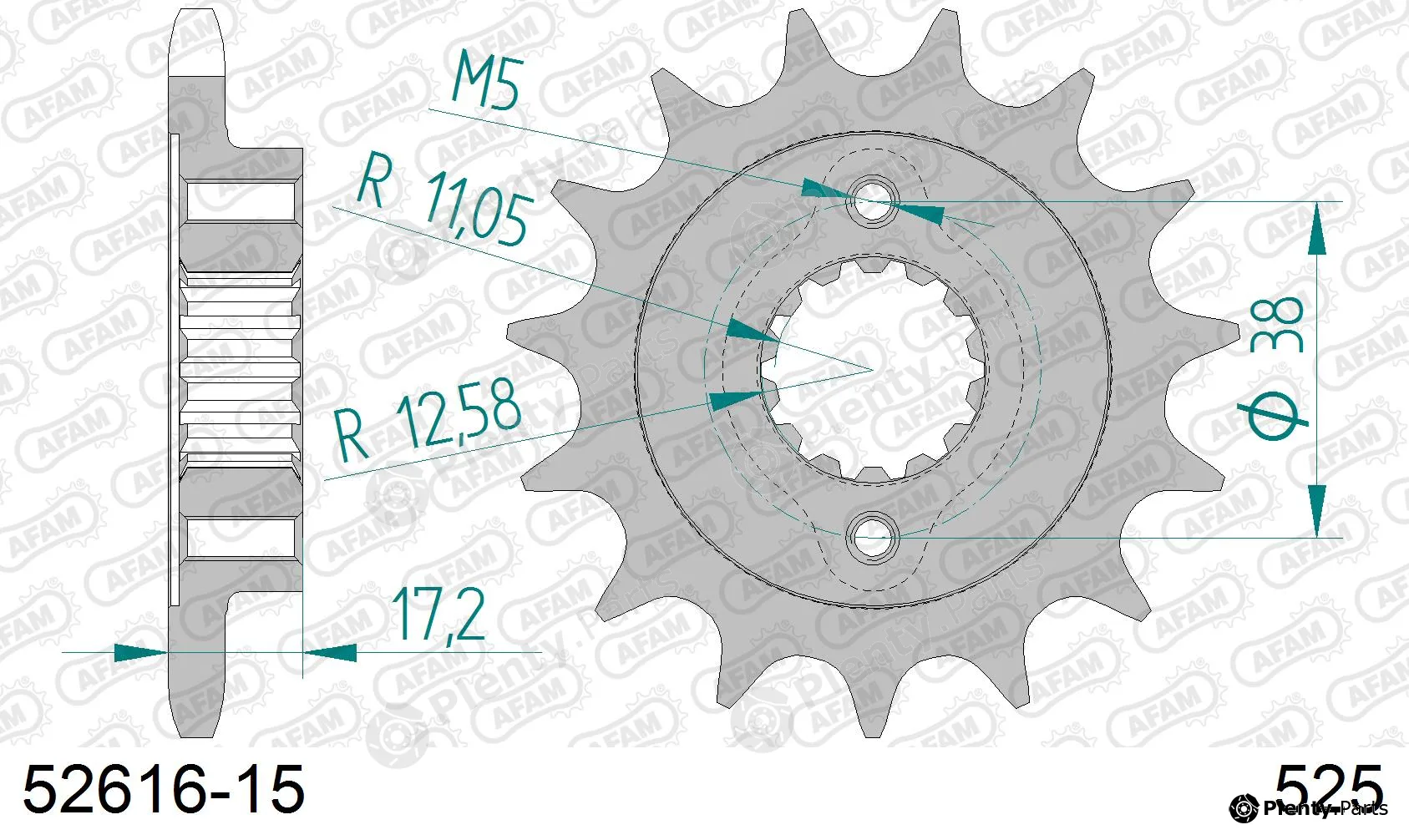 Afam 52616-15 — Chain Sprocket