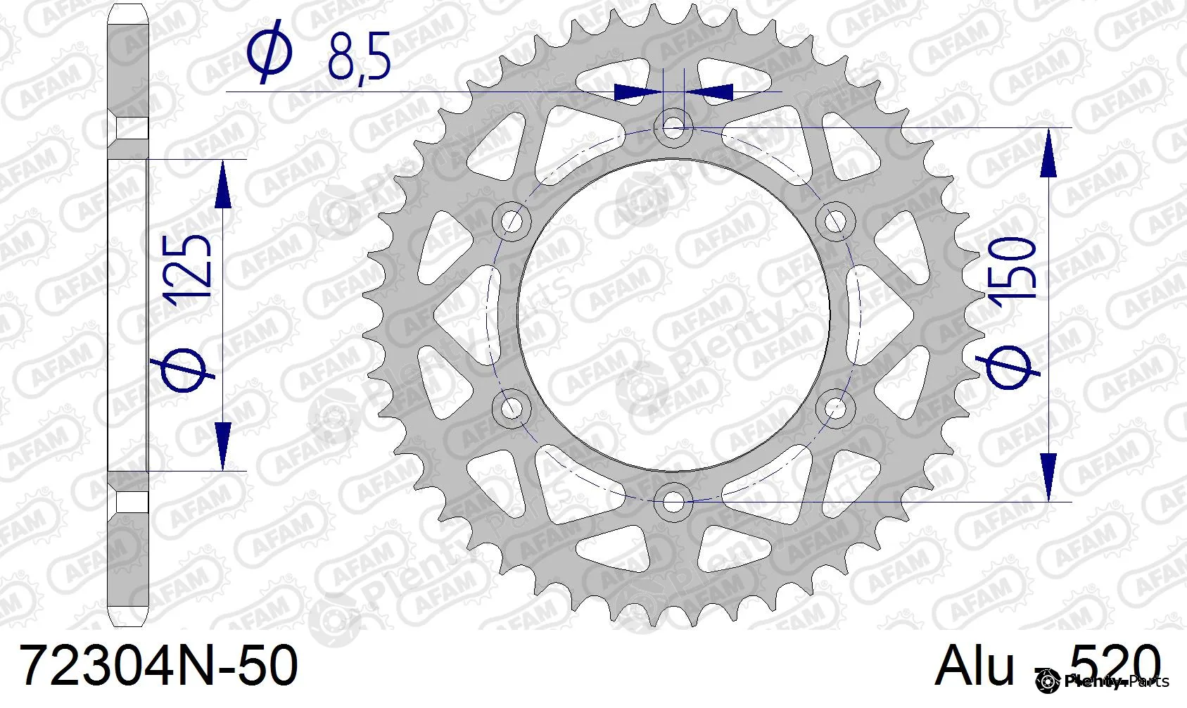 Afam 72304N-50 — Chain Sprocket