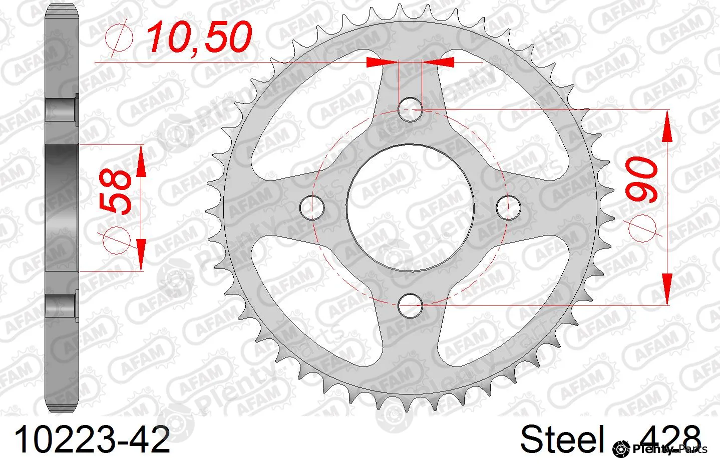 Afam 10223-42 — Chain Sprocket