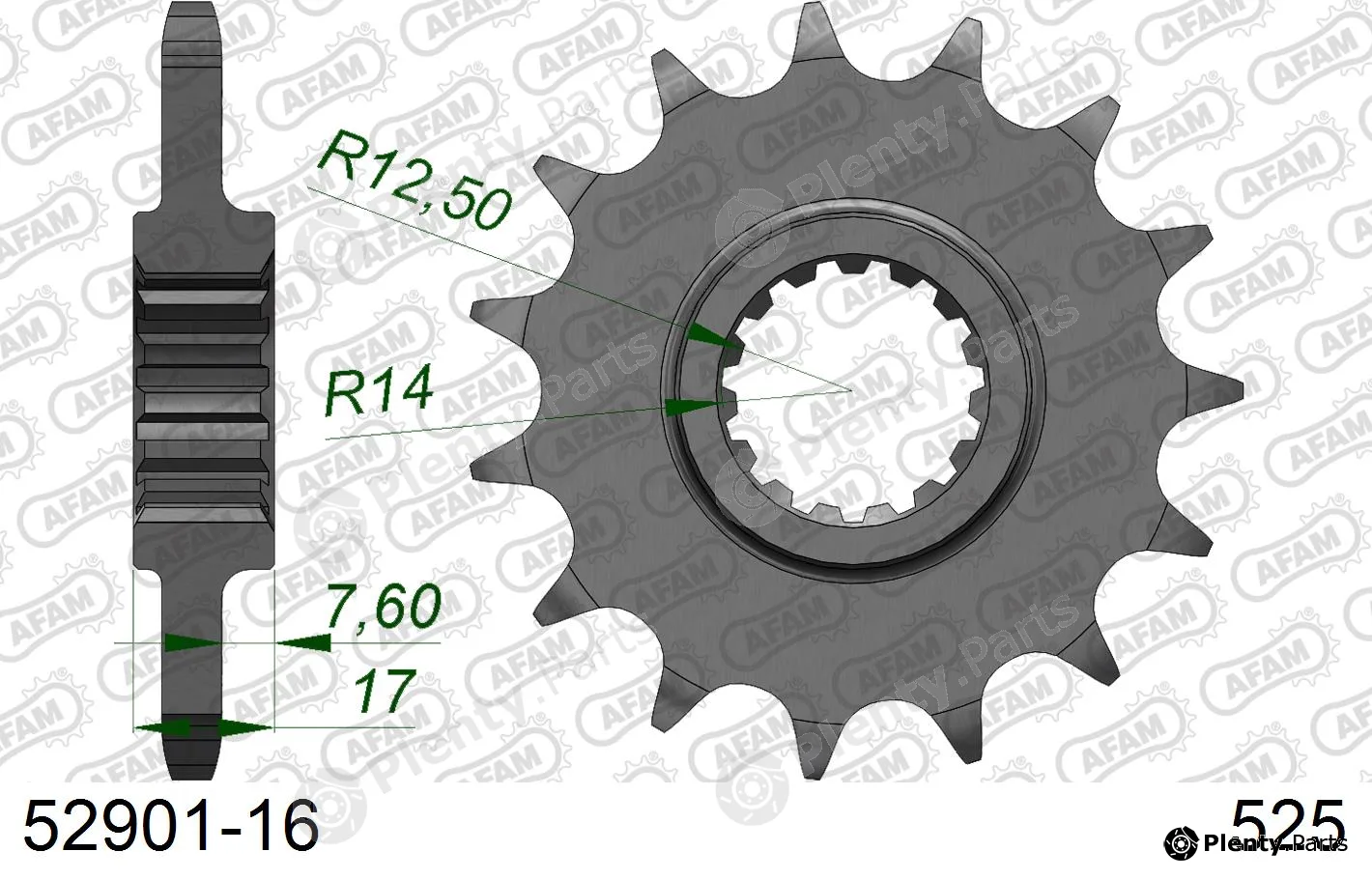 Afam 52901-16 — Chain Sprocket