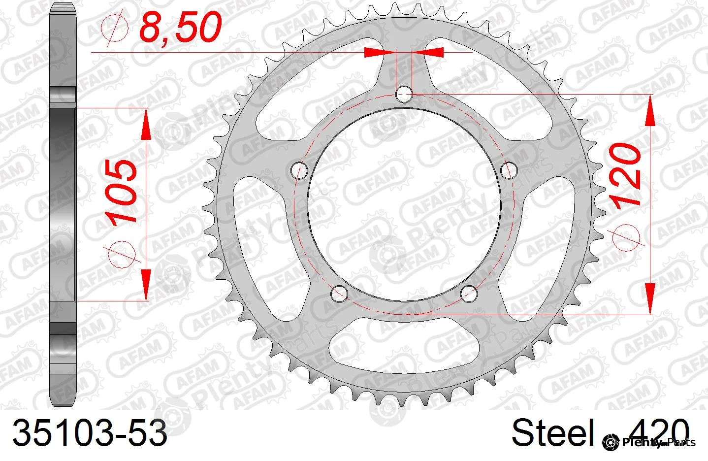 Afam 35103-53 — Chain Sprocket