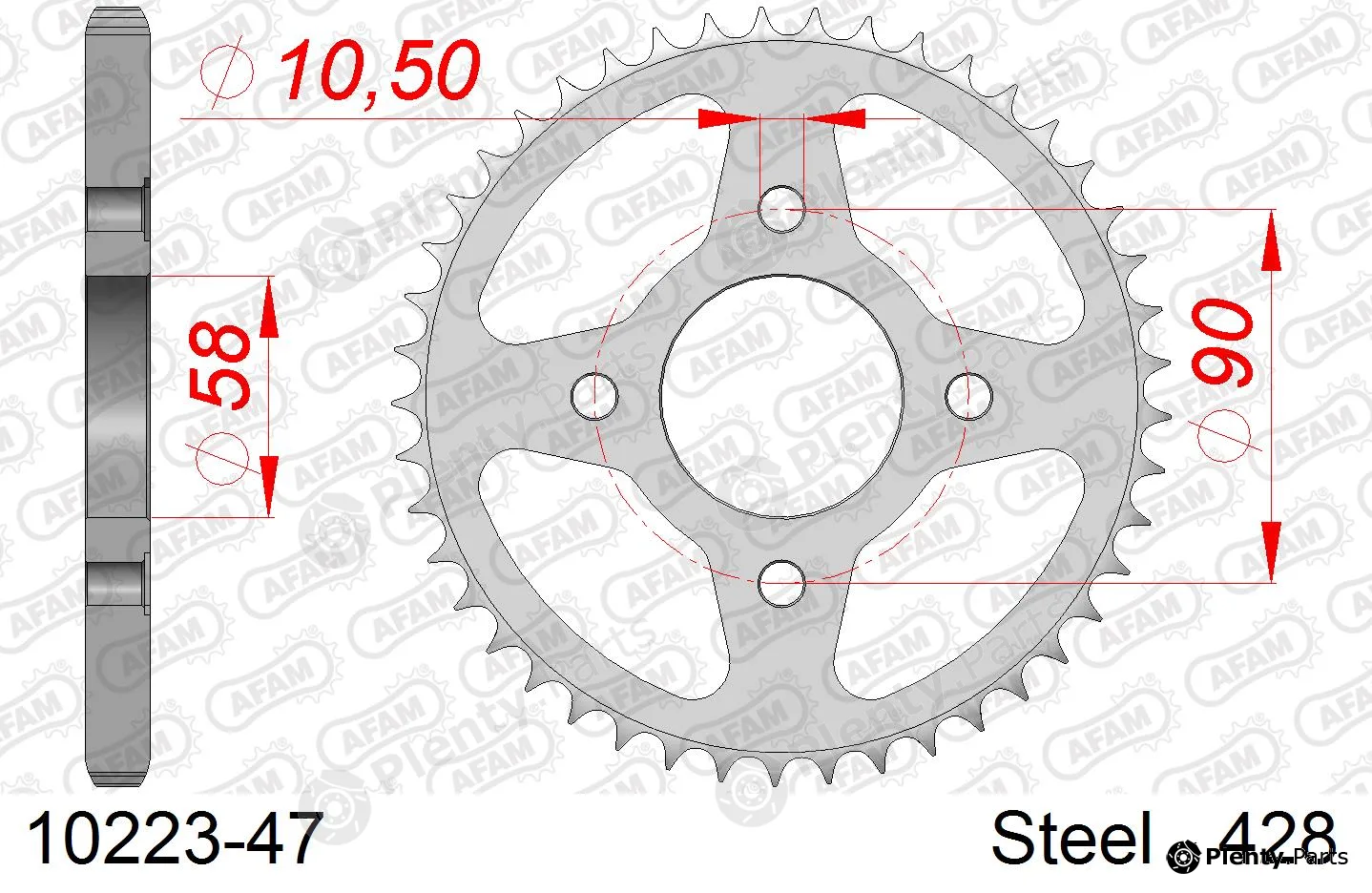 Afam 10223-47 — Chain Sprocket