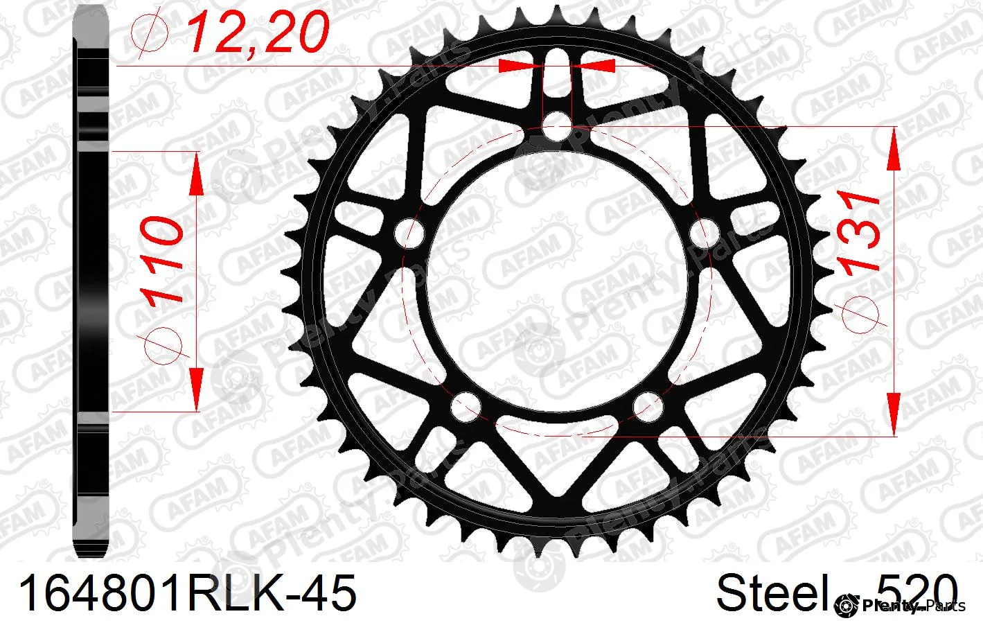 Afam 164801RLK-45 — Chain Sprocket