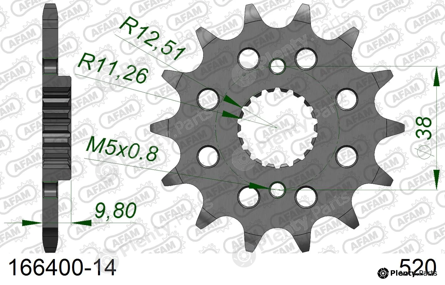 Afam 166400-14 — Chain Sprocket