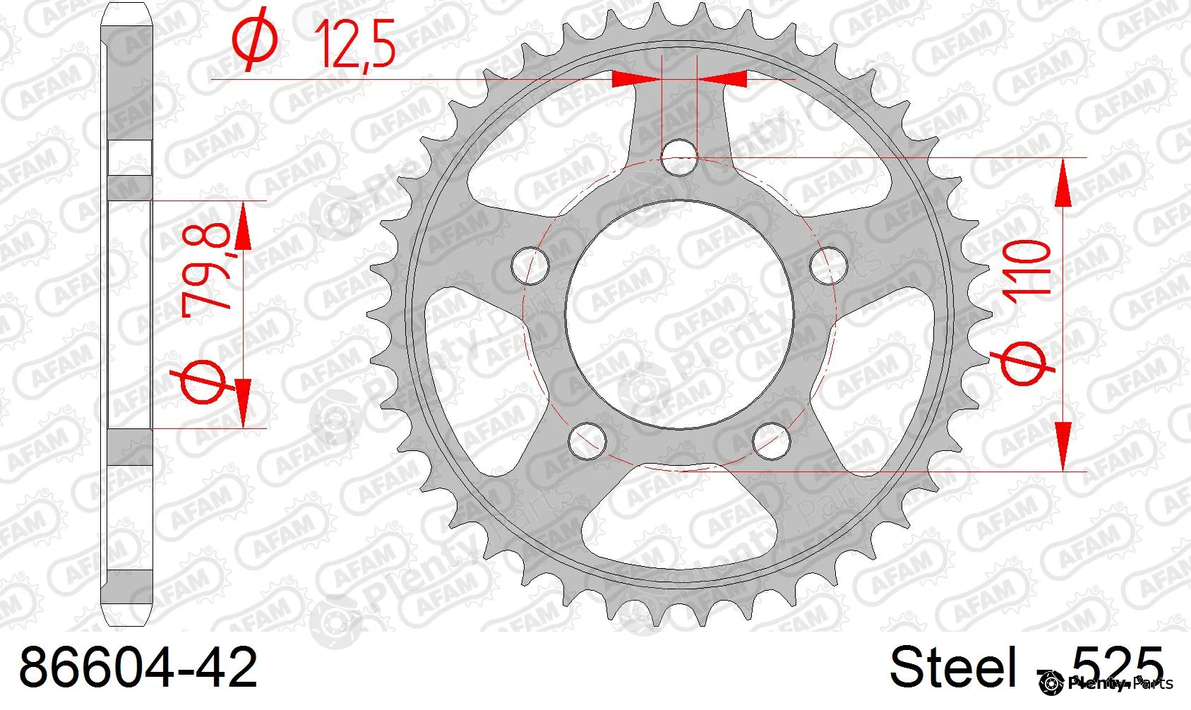 Afam 86604-42 — Chain Sprocket