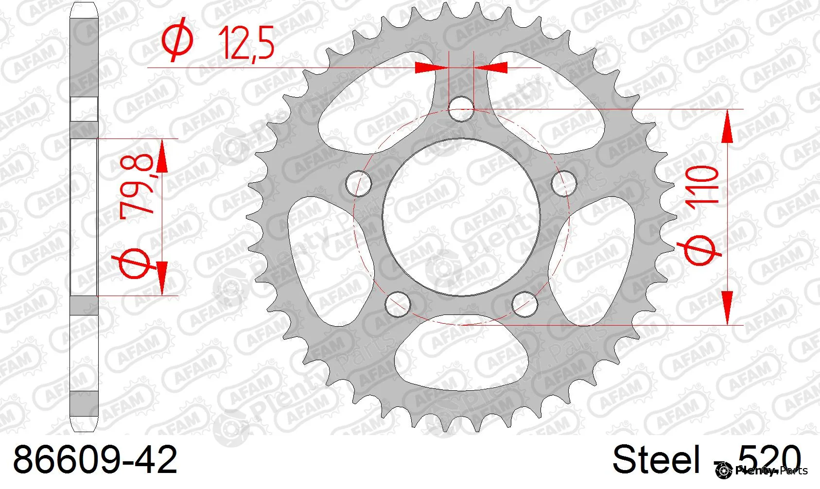 Afam 86609-42 — Chain Sprocket
