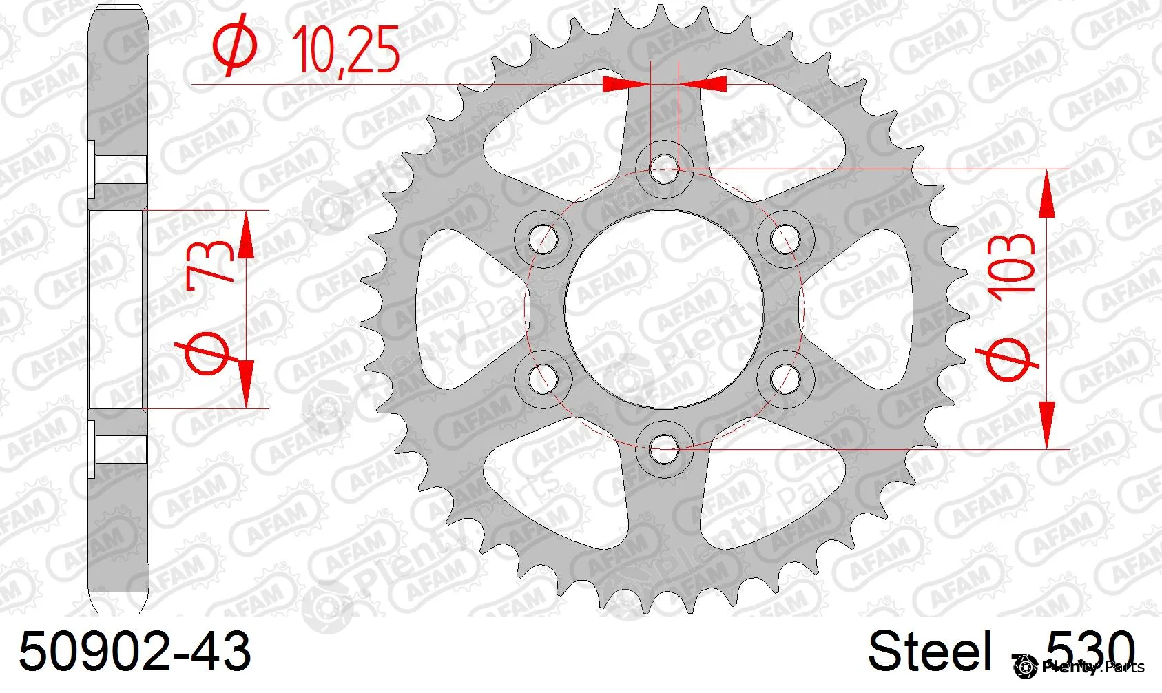 Afam 50902-43 — Chain Sprocket