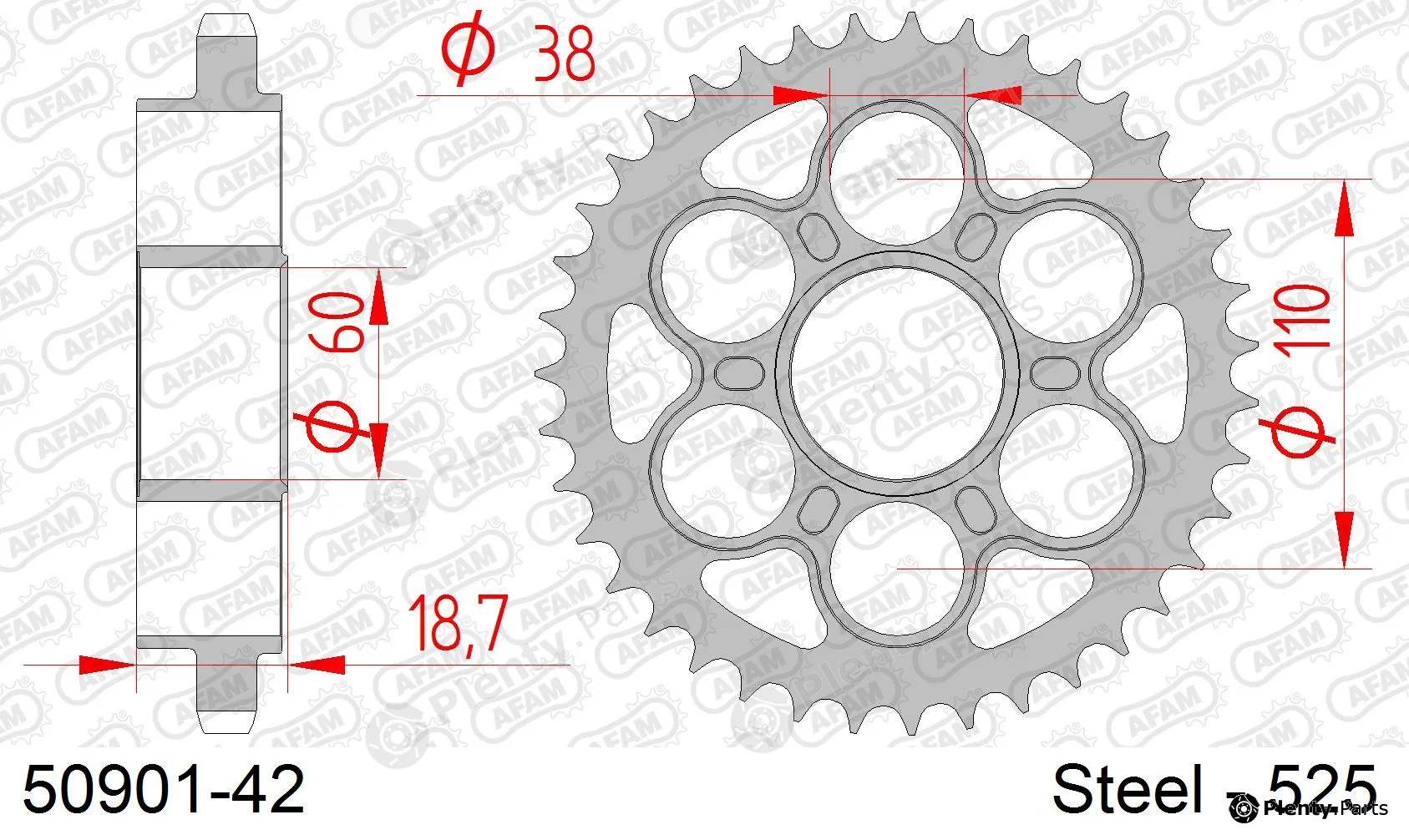 Afam 50901-42 — Chain Sprocket