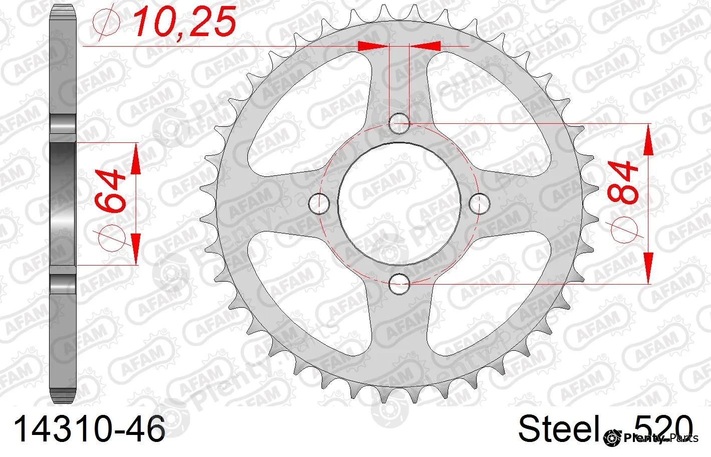Afam 14310-46 — Chain Sprocket