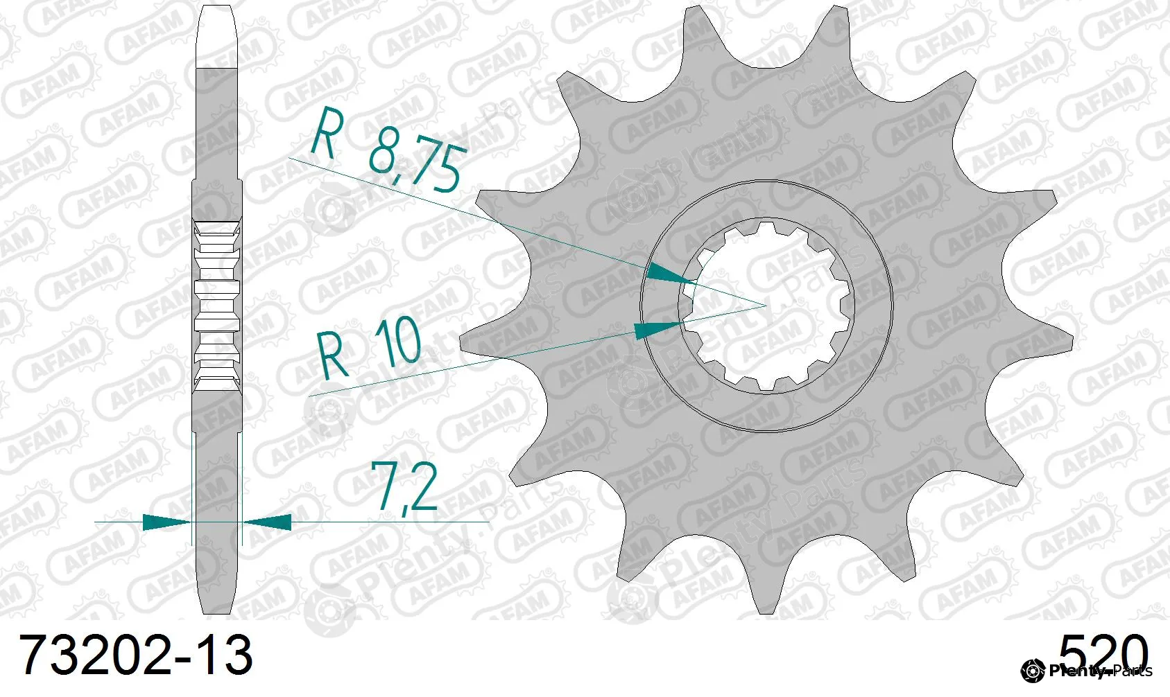 Afam 73202-13 — Chain Sprocket