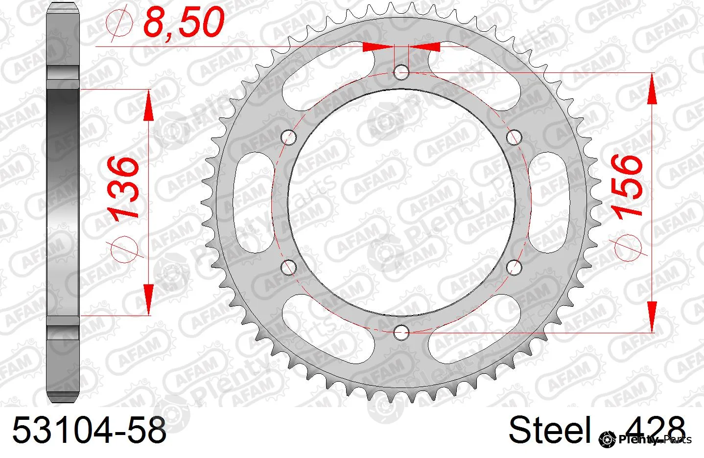 Afam 53104-58 — Chain Sprocket