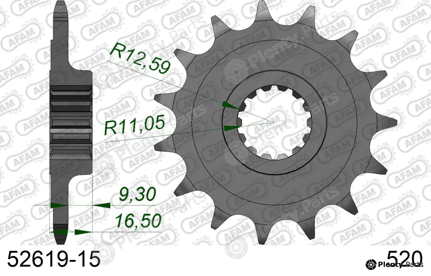 Afam 52619-15 — Chain Sprocket