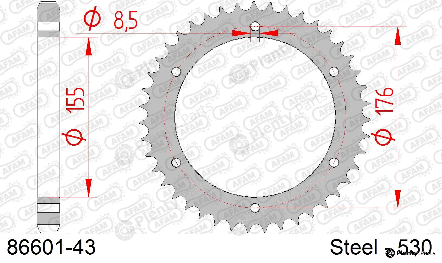 Afam 86601-43 — Chain Sprocket