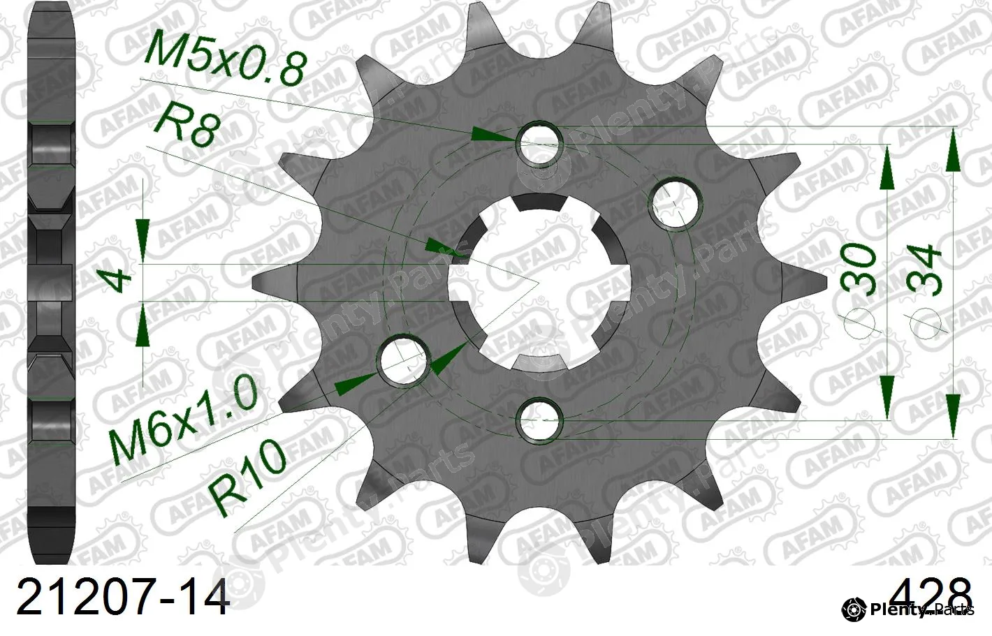 Afam 21207-14 — Chain Sprocket