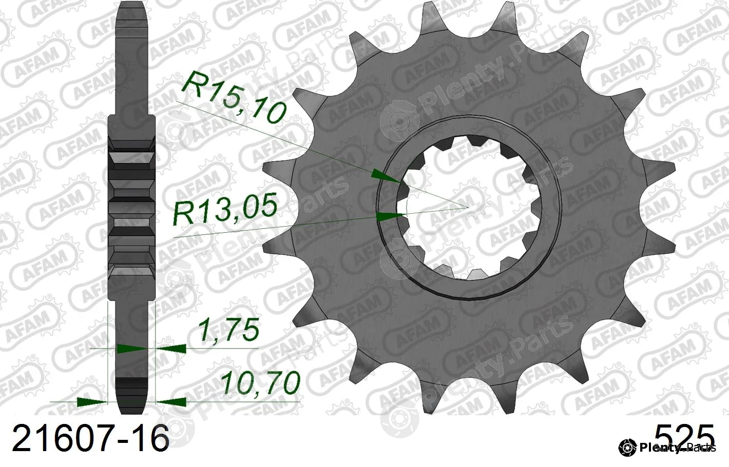 Afam 21607-16 — Chain Sprocket