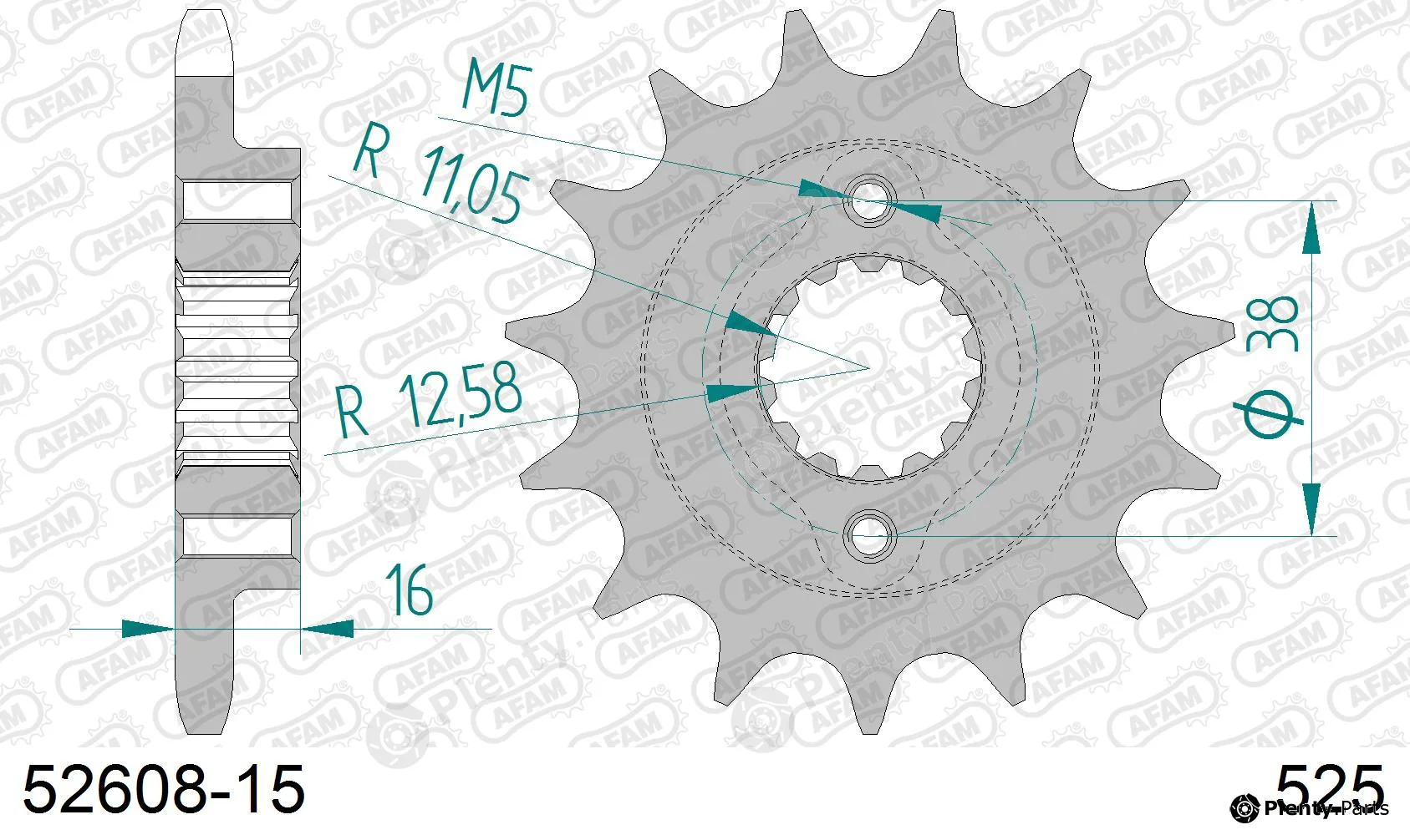 Afam 52608-15 — Chain Sprocket