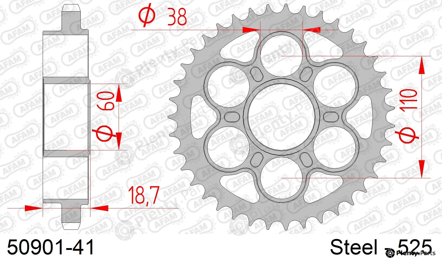 Afam 50901-41 — Chain Sprocket
