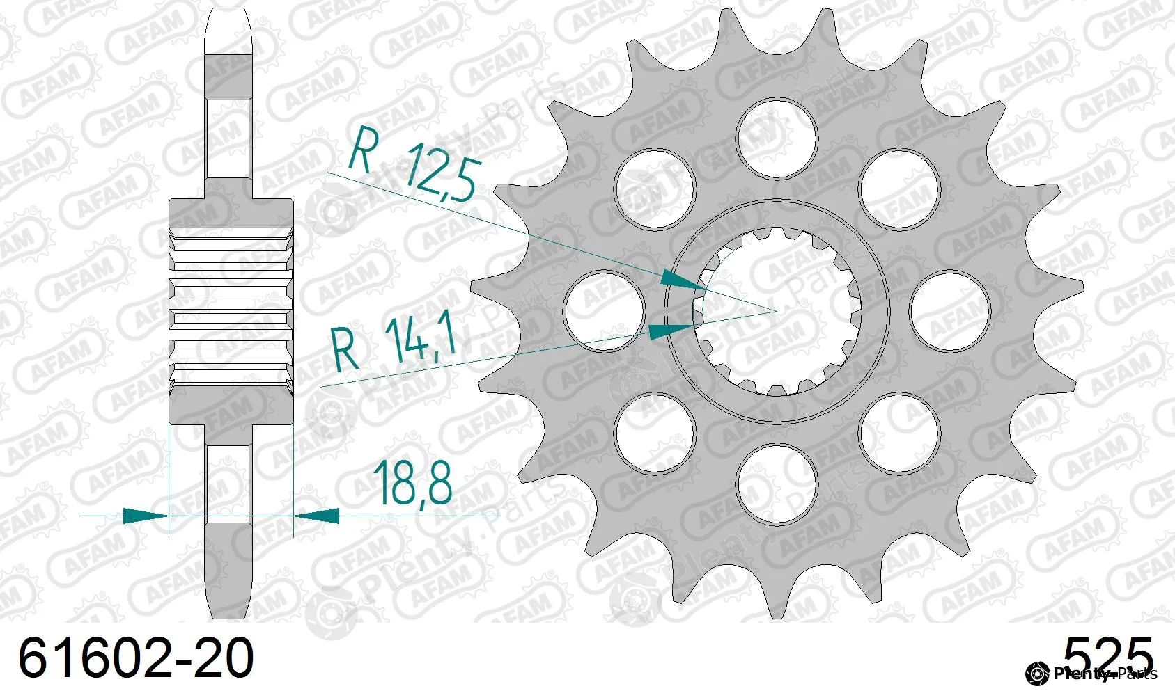 Afam 61602-20 — Chain Sprocket