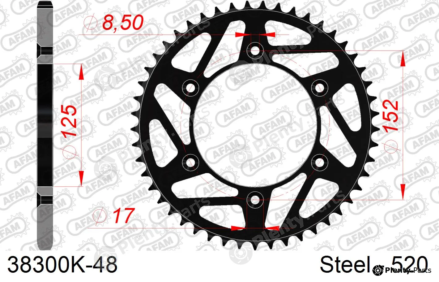 Afam 38300K-48 — Chain Sprocket