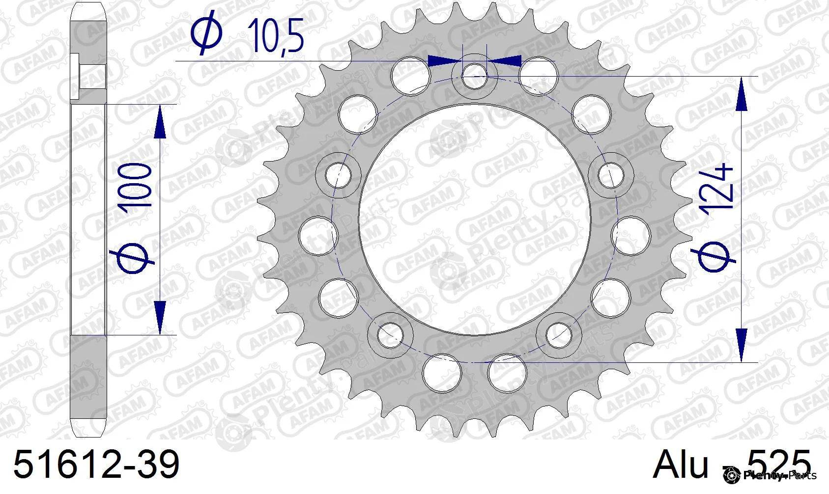 Afam 51612-39 — Chain Sprocket