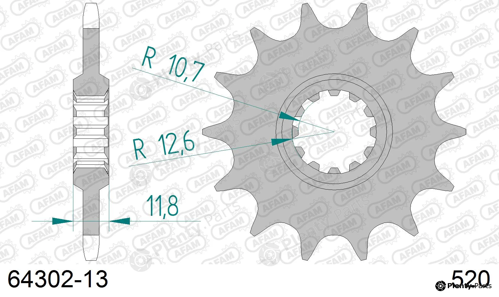 Afam 64302-13 — Chain Sprocket