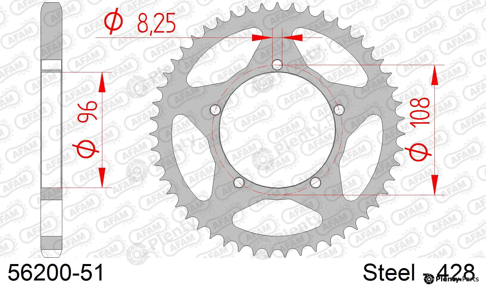 Afam 56200-51 — Chain Sprocket