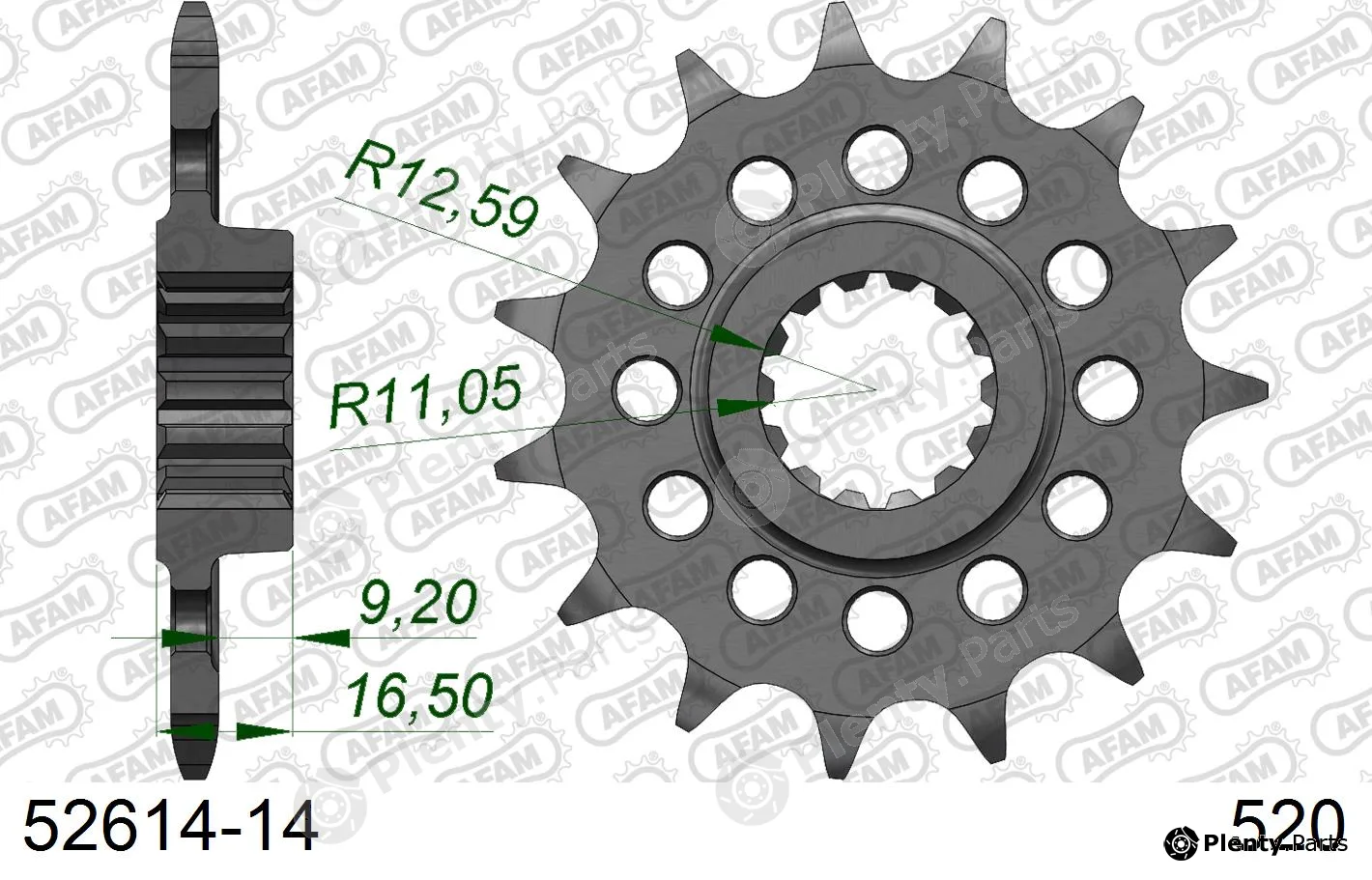 Afam 52614-14 — Chain Sprocket