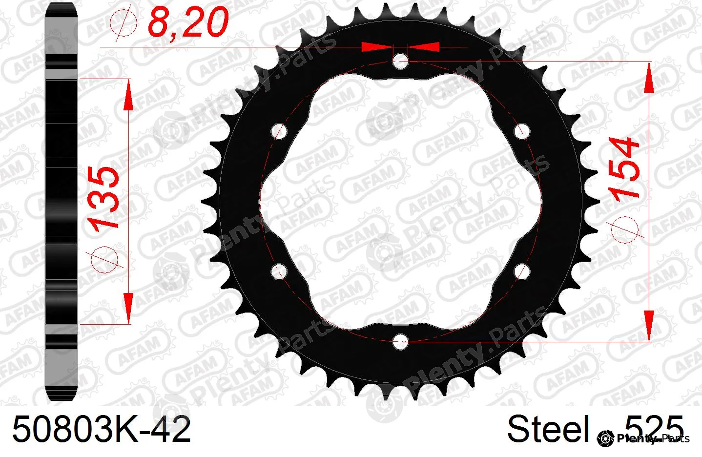 Afam 50803K-42 — Chain Sprocket