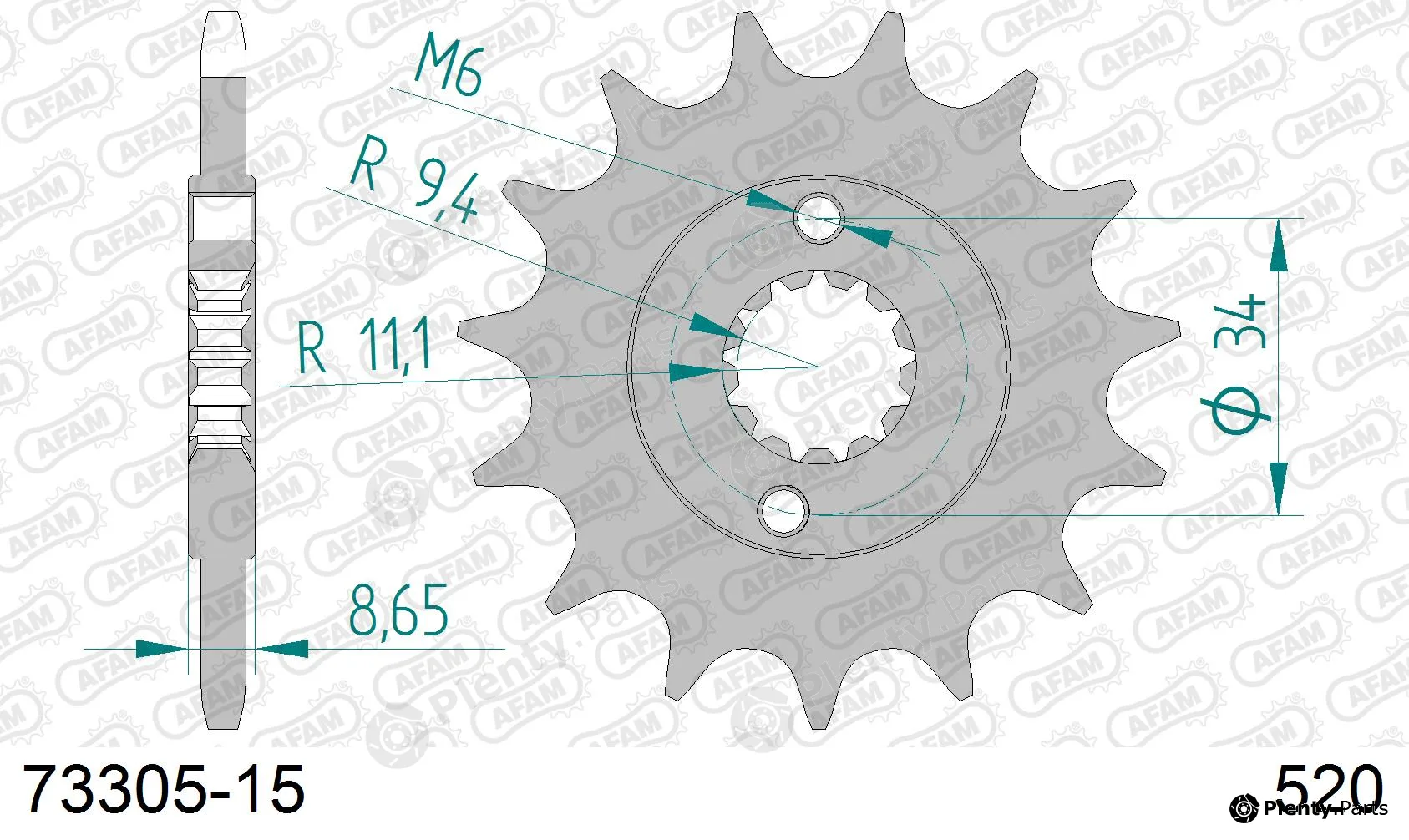 Afam 73305-15 — Chain Sprocket
