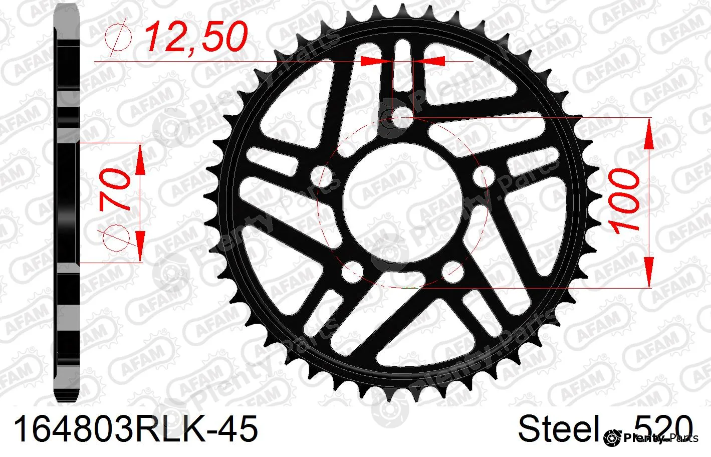 Afam 164803RLK-45 — Chain Sprocket
